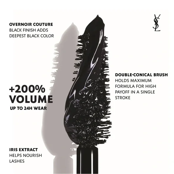 Yves Saint Laurent Lash Clash Extreme Volume Mascara Black 2 ml Travel Size NIB - Picture 2 of 4